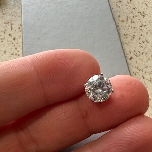 Sparkling Silver Crystal Stud Earrings